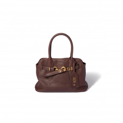 MIU MIU AVENTURE NAPPA LEATHER BAG 5BA292 (30*22*10cm)